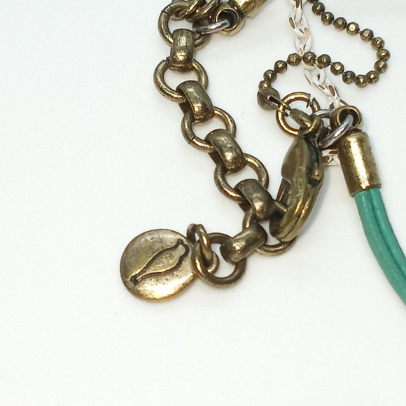 Chloe and Isabel Bracelet Ab Baguette Rhinestines Adjustable C+I Triple Chain - Picture 3 of 4